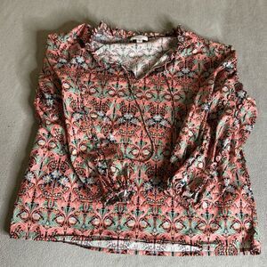 J. Crew Tops Scalloped Tie-Neck Top In Liberty May Nouveau Print Size S
